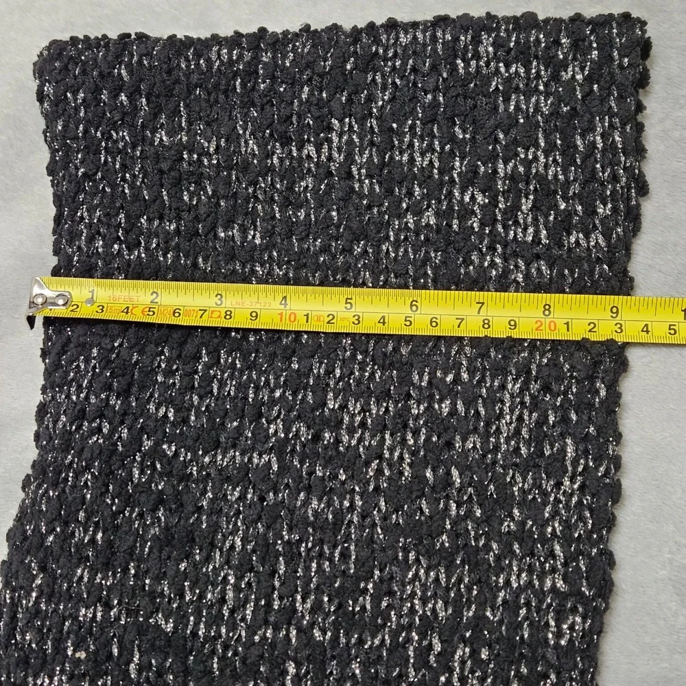 Calvin Klein Black Metallic Sparkle Chunky Knit‎ Infinity Loop Scarf